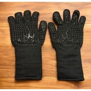 NEW Comsmart BBQ Heat Resistant Silicone Grilling Long Waterproof Cooking Gloves